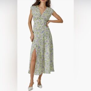 Floral V-Neck Midi Dress